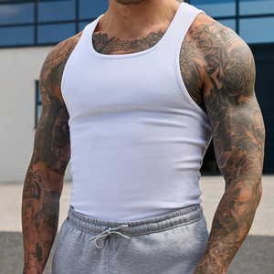 Débardeur de sport pour homme, coupe musclée, en Spandex, design personnalisé, pour la gym et l'entraînement - Product Image 1