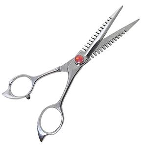 Tijeras para adelgazar el cabello de peluquero de nuevo estilo con dientes dentados Hoja afilada de acero inoxidable Mango de acero - Product Image 1