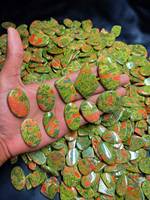 Mh Gems Lot de Cabochons Polis en Unakite Naturelle, Formes et Tailles Variées, Cristaux en Gros, Pierres Précieuses de Haute Qualité pour la Fabrication