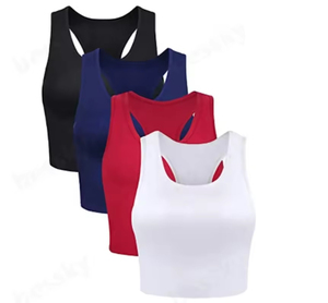 Women Knitted Solid Color Halter Neck Crop Tank <b>Top</b> Casual Style Green - Product Image 1