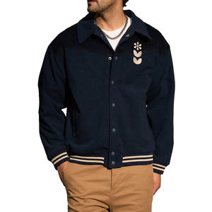 Veste varsity pour homme en molleton 100% coton de haute qualité, logo brodé chenille personnalisé OEM/ODM, style streetwear. - Product Image 6