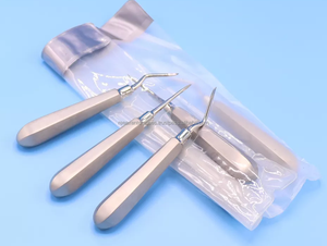 ชุดลิฟต์รากฟัน3ชิ้นเครื่องมือผ่าตัดฟันแบบแมนนวลได้รับการรับรอง CE คลาส II - Product Image 6