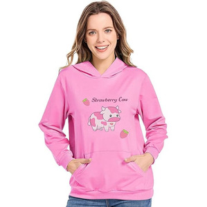 Sweat-shirt à capuche en polaire confortable pour l'hiver, uni, personnalisable, finition lisse, coupe classique, décontracté, respirant, séchage rapide, avec poche - Product Image 3