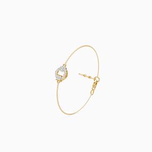 Delicada pulsera ligera con diamantes cultivados en laboratorio de 0.29 ct, corte baguette, en oro amarillo, blanco y rosa de 9 quilates. - Product Image 3