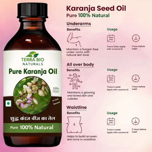 Aceite Esencial Compuesto de KARANJA TERRA BIO, 100% Puro, Prensado en Frío, de Semillas de Pongamia, Aroma Herbal para Todo Tipo de Piel - Product Image 5