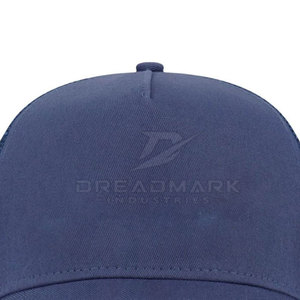 Unisex <b>Navy</b> Blue 6-Panel Mesh Trucker <b>Hat</b> Breathable Adjustable Casual Cap Spring Summer Adult Fit - Product Image 6