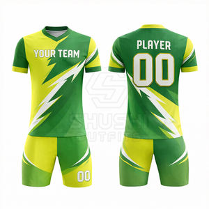 Camiseta de Fútbol de Manga Corta con Cuello en V para Hombre, Uniforme Deportivo Personalizado de Secado Rápido y Tejido Transpirable - Product Image 1