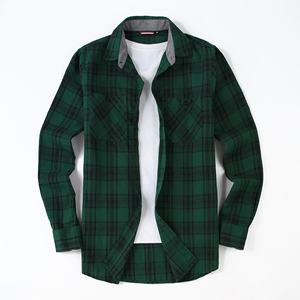เสื้อเชิ้ตผ้าแฟลนเนลลายตารางสีเข้มสไตล์ลำลองสำหรับผู้ชาย คอลเลคชั่นฤดูใบไม้ร่วงปี 2026 ขายส่ง ราคาสมเหตุสมผล กำลังเป็นที่นิยม - Product Image 2