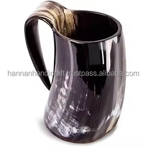 Chopes à bière artisanales en corne de buffle, chopes à boire en corne de buffle naturelle, chopes à bière en corne de bœuf conçues sur mesure en usine - Product Image 2