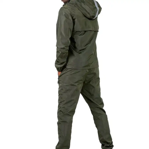Conjunto de Chaqueta y Pantalones Cortavientos con Capucha para Hombre, Color Verde Oliva, Informal, Transpirable, de Secado Rápido, de Poliéster, para Invierno - Product Image 2