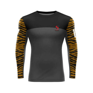 Solid Trader Haut de performance pour homme, séchage rapide, élastique, vêtement de sport athlétique, couche de base d'entraînement, Rash Guard - Product Image 1