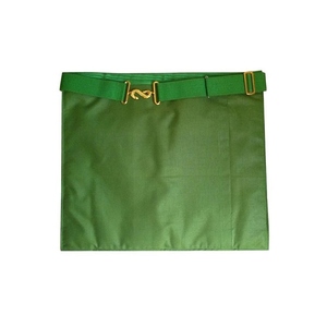 15th Degree Scottish Rite Masonic Apron Embroidered <b>Green</b> Red Fabric Classical Style Patch Badge - Product Image 5