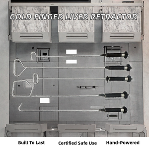 Ariston International – Nouveaux instruments laparoscopiques de haute qualité certifiés CE, en acier inoxydable, rétracteur hépatique manuel Gold Finger - Product Image 6