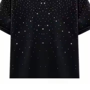 เสื้อยืดไรน์สโตนสำหรับผู้ชายทำจากผ้าฝ้ายถักแบบไม่มีลายเสื้อลำลองมีคุณภาพระดับพรีเมียมเสื้อสำหรับผู้ชาย - Product Image 3