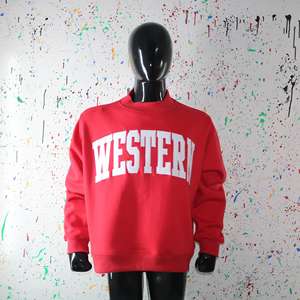 Sudadera WESTERN RED con cuello alto, 100% BLANCA, con apliques bordados, cuello ancho, CLUSH SPORTS - Product Image 2