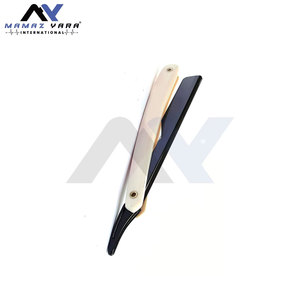 Men Barber Shaving Razor Salon <b>Plastic</b> Handle Folding Straight Shaving Razor Smooth Beard Hair Removal Grooming - Product Image 2