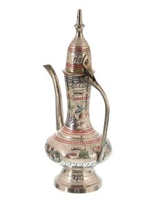 Handcrafted Brass Engraved Surahi with Meenakari Work Traditional Water Pitcher Decorative Antique Jug for Home Decor Gifting - Product Image 5