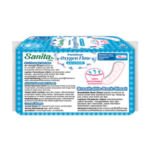 Protège-slip Sanita 16 cm non parfumé respirant sans ailettes absorption légère usage diurne 10 tampons - Product Image 2