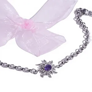 Pulsera de Plata de Ley con Baño de Oro y Circonitas, Diseño de Rayos de Sol, Estilo Minimalista y Elegante, Ideal para Regalo de Aniversario - Product Image 1