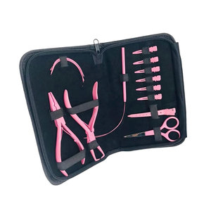 Kit d'outils de pose d'extensions capillaires de dernière génération, couleur beige clair, ensemble professionnel d'application d'extensions capillaires, qualité supérieure - Product Image 3