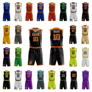 100% High Quality Comfortable Sublimation Design Basketball Sports Uniform Mesh Custom Team Practice Two Piece Set Basketball - Product Image 1