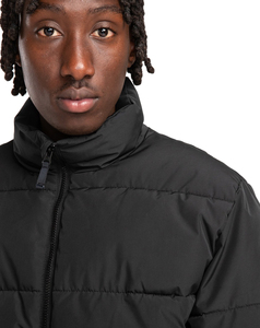 Veste matelassée noire sur mesure pour femme, col montant, fermeture éclair, épaisse, rembourrée pour l'hiver - Product Image 3