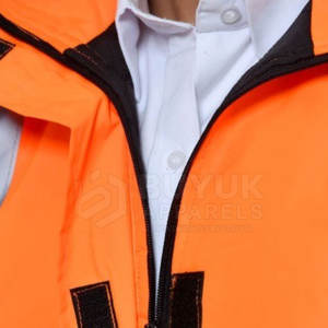 Chaqueta de Seguridad de Alta Visibilidad Reflectante, Impermeable, Cortavientos, Transpirable, Protección Contra Incendios, Ropa de Trabajo para Obras de Construcción - Product Image 6
