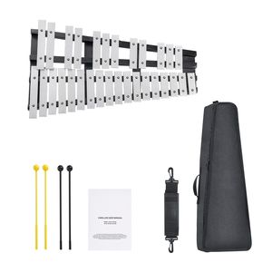 Kit professionnel de xylophone Glockenspiel à 30 notes avec mallettes pour instruments de percussion, baguettes de batterie et sac de transport pour enfants - Product Image 1