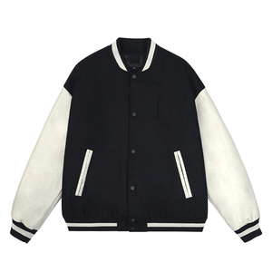 Fashion Canvas Varsity <b>Jacket</b> Unisex Front Reversible <b>Waterproof</b> Breathable Geometric Stand Hooded <b>Winter</b> Warm Comfortable - Product Image 6