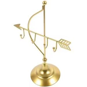 Support de présentation de bijoux en métal de qualité supérieure avec plusieurs crochets pour ranger colliers, bracelets, boucles d'oreilles et bagues - Product Image 4