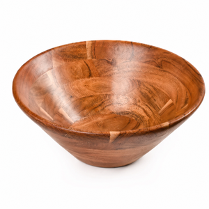 Bol à salade en bois d'acacia naturel, fait main, pour fruits, collations, mélange, décoration, cuisine, salle à manger, écologique - Product Image 1