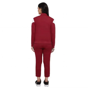 Conjuntos de mujer de talla grande de algodón personalizados a precio de venta al por mayor, ropa deportiva de invierno, chándal para mujer, chándal para correr con cremallera completa - Product Image 3