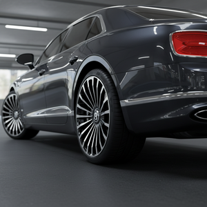 Flow Forming Alloy Wheels Multi Spoke Gloss Black with Machine Face Passenger Car Rims - Product Image 6