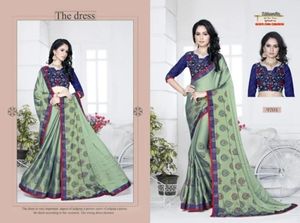 LeBeLe - Nuevo Sari de Chifón con Lentejuelas Estilo Bollywood para Mujer, Diseño Personalizado, Secado Rápido, Protección Solar, para Fiestas - Product Image 2