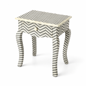 Luxury Handcrafted Bone Inlay & Resin Side <b>Table</b> Modern Artistic Accent <b>Table</b> for Living Room Bedroom & Hotel <b>Decor</b> - Product Image 5