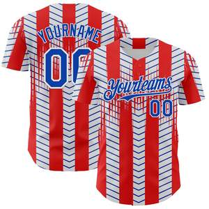 เสื้อเบสบอลแบบติดกระดุมสำหรับทุกเพศ-ระบายอากาศได้ดี แห้งเร็ว แขนสั้น คอวี ปรับแต่งชื่อทีมและโลโก้ได้ รับสั่งซื้อจำนวนมากสำหรับทีม - Product Image 1