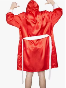 PROFIT SPORTS Bata de Boxeo Roja con Capucha y Ribete Blanco, Ropa Deportiva Transpirable de Poliéster, Cómoda para Todas las Estaciones, Personalizable, Premium, para Hombre - Product Image 6