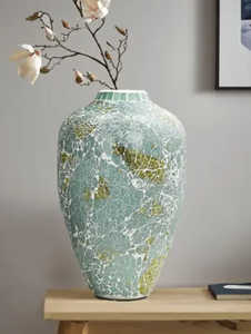 Florero artesanal de Metal de lujo de alta calidad, jarrón de suelo para boda, hogar, Hotel, Villa, galería, restaurante, decoración de India - Product Image 6