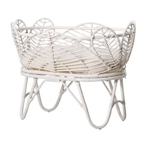 Hot Sale White Rattan Crib Nursery Room Factory Price Wholesale Cheap High Quality Peted Design Baby <b>Bed</b> - Product Image 2
