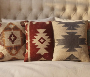 Handmade Southwestern Kilim <b>Pillow</b> Covers <b>Set</b> of 4 Wool Jute Cotton Boho Throw Cushions Rustic Farmhouse Sofa Bedroom Decor - Product Image 4