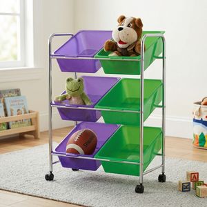 OEM Quality Factory Household Storage Furniture Manufacturer Kids Bin Organizer Toy Storage Home Storage Organization Iron - Product Image 2
