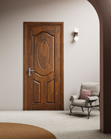 Portes Classiques en Bois Massif avec Cadres Isolés Thermiquement et Acoustiquement, Étanches pour Chambre, Couloir, Extérieur, Intérieur, Salle à Manger, Sous-sol, Villa, Entrepôt
