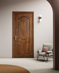 Puertas de Madera Natural Clásicas, Diseño de Puerta de Madera Sólida con Marcos, Aislamiento Térmico y Acústico para Entrada Interior de Casa, Villa o Mascarilla - Product Image 4