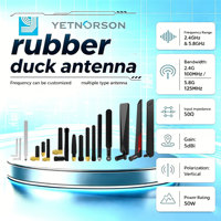 Antenne WiFi en caoutchouc de type canard, à gain élevé, bi-bande 2.4G 5.8G, omnidirectionnelle, pour l'amélioration du signal IoT industriel