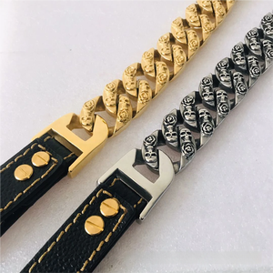 Correa para Mascotas de Acero Inoxidable de 32 mm con Diseño de Calavera, Estilo Hip-Hop, Antipérdida para Perros Medianos y Grandes - Product Image 5