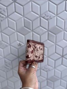 New Arrival Hand-Tooled Leather Wallet for Men Luxury Vintage Fold Closure Short Premium Gift for Men Daily use <b>Purse</b> - Product Image 2