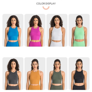 Top Deportivo Corto para Mujer, Transpirable, de Nailon y Spandex, con Espalda Cruzada, para Gimnasio, Fitness, Yoga y Running - Product Image 6