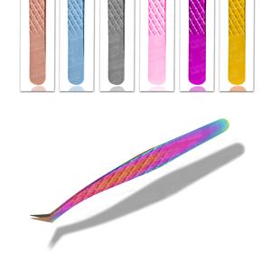 Pince à épiler en fibre diamantée en forme de bec d'oiseau Testé à la main Isolation Extension de cils Pince à épiler disponible dans toutes les couleurs - Product Image 3