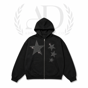 Sweat à capuche personnalisé avec strass pour hommes et femmes |   Sweat à capuche orné de cristaux |   Sweat-shirt à capuche surdimensionné |   Sweat-shirt orné de diamants - Product Image 1
