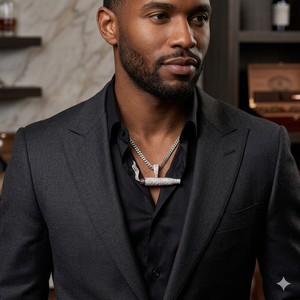 Pendentifs et breloques tendance en or blanc 10K plaqué or, style hip-hop, minimalistes, personnalisés avec diamants de laboratoire, cadeau à la mode, bijoux sur mesure - Product Image 1